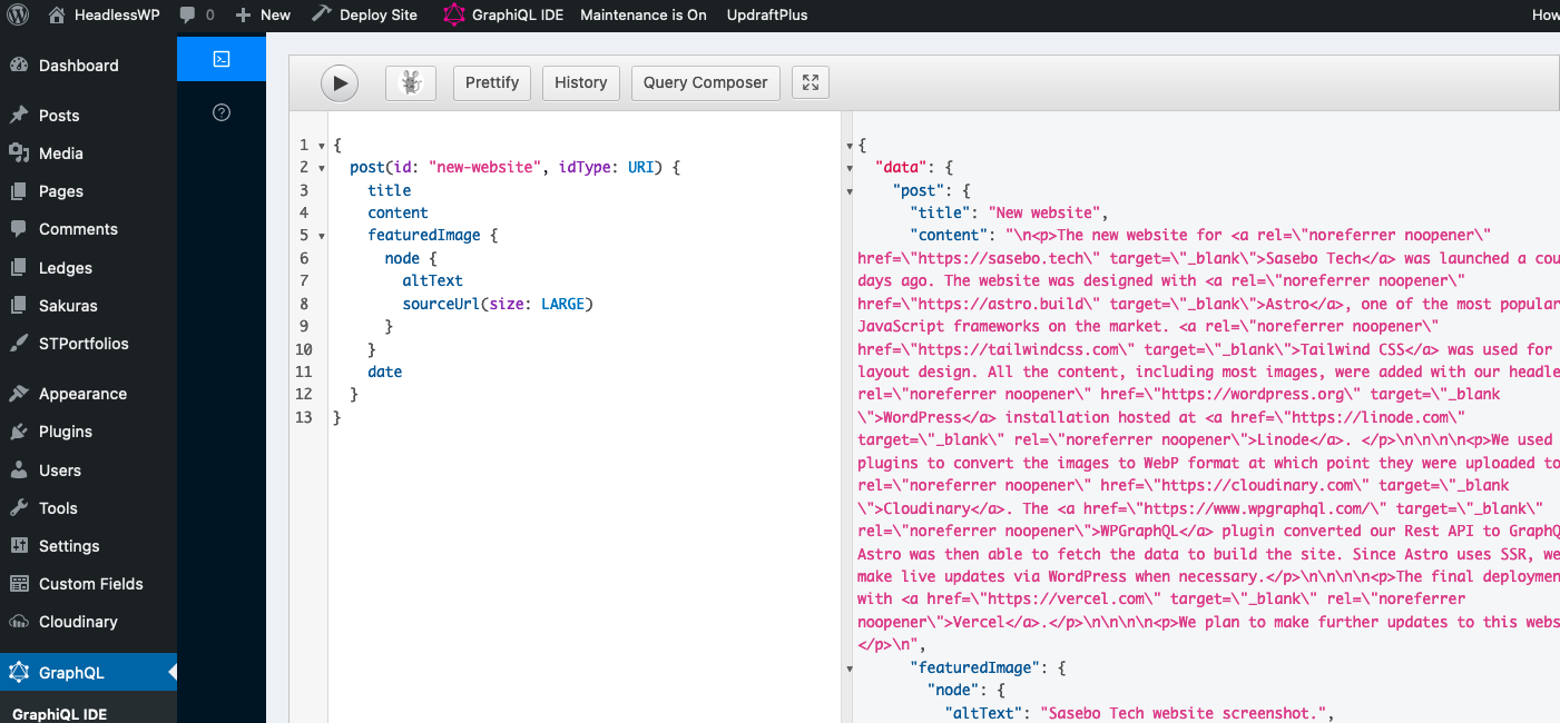 Headless Wordpress + Astro (with WPGraphQL)